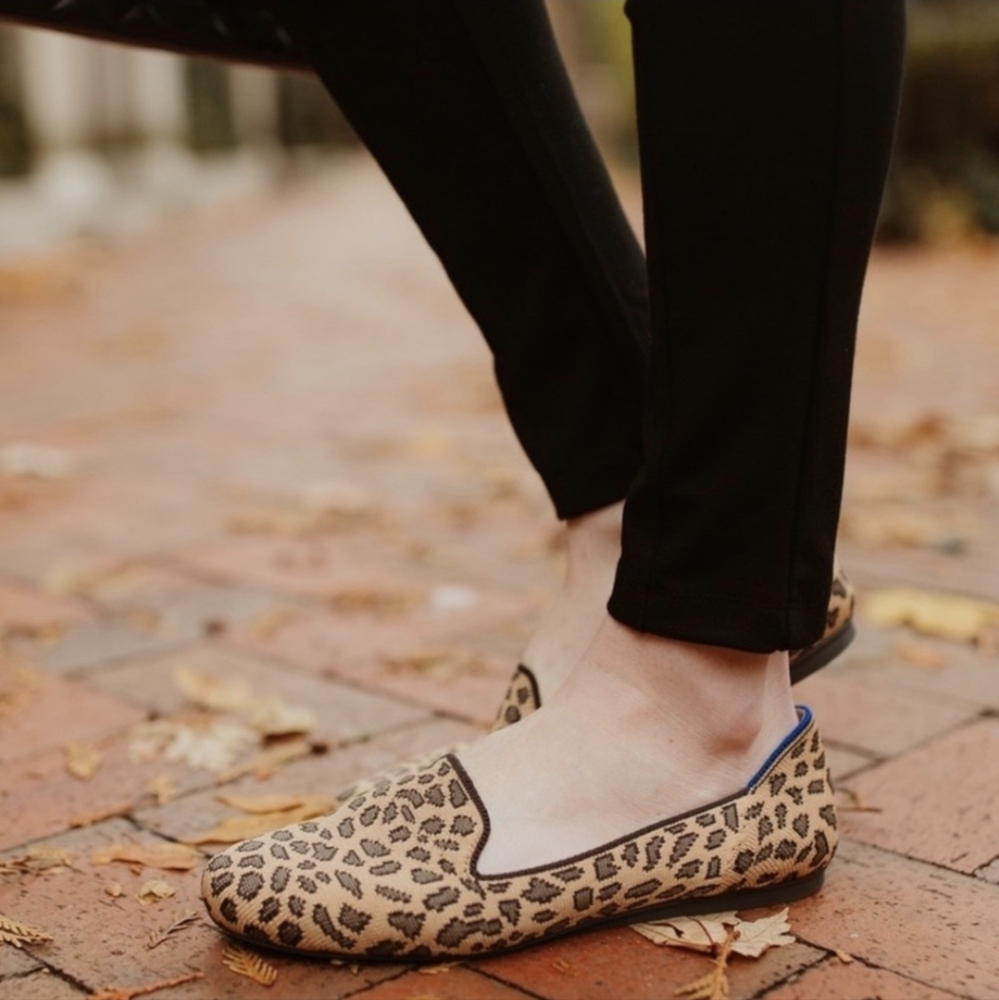Rothy's The Loafer Round Toe In The Leopard Size 8.5